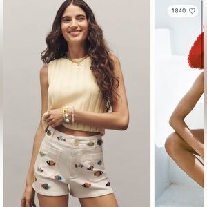 Anthropologie NWT Maeve The Colette Beaded Icon Short